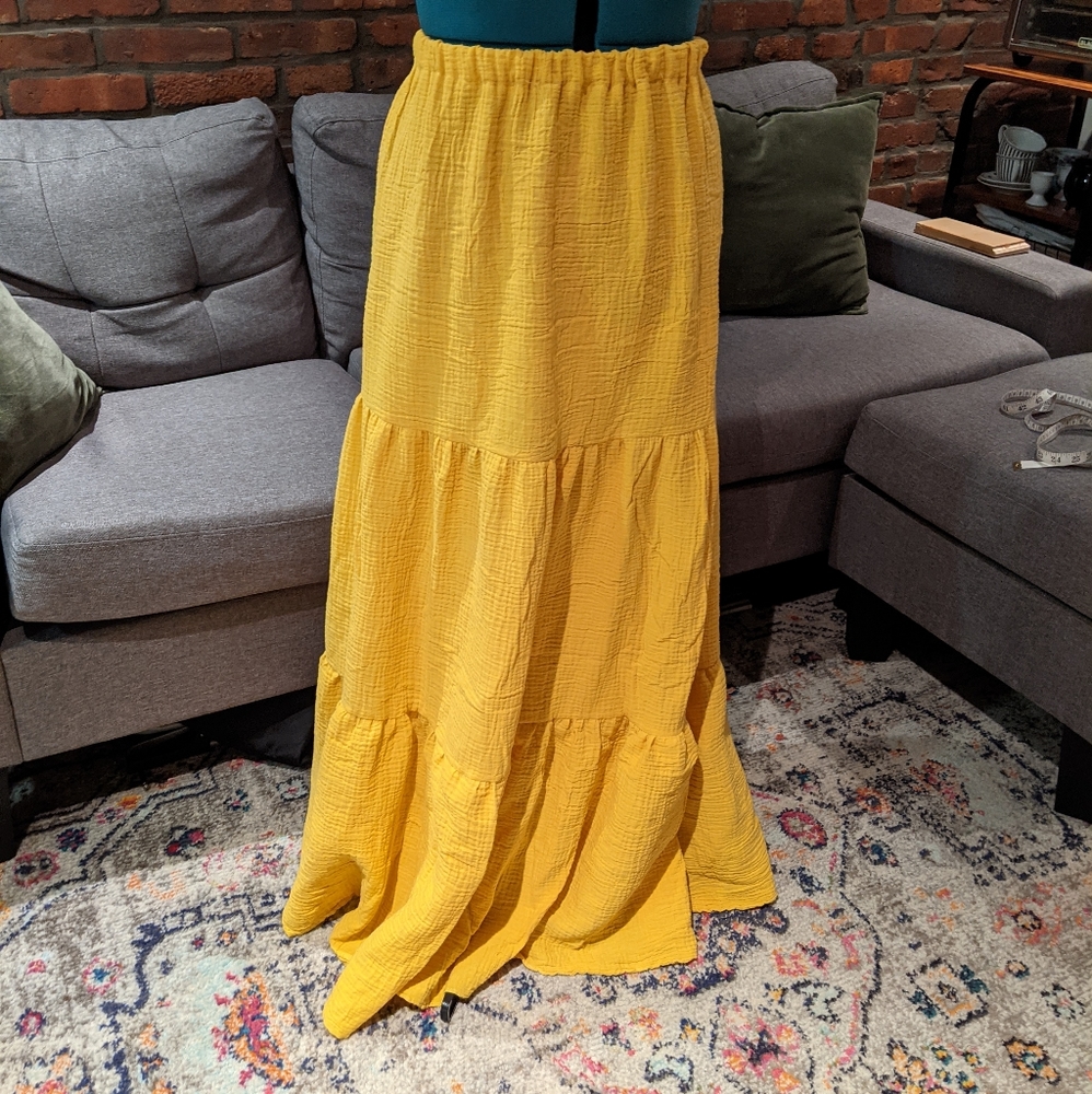 Golden Yellow Peasant Skirt